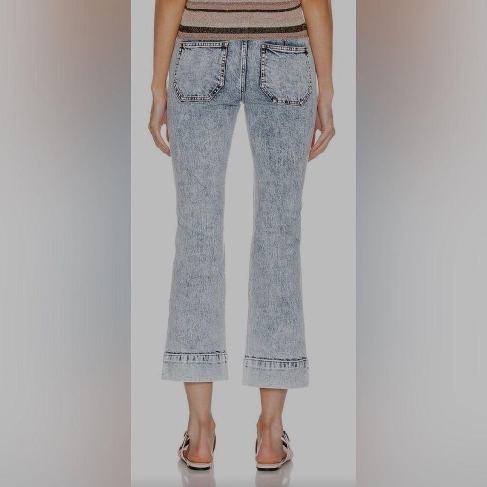 Ulla Johnson Ellis Acid Wash High Rise Cropped Jeans - Picture 3 of 10